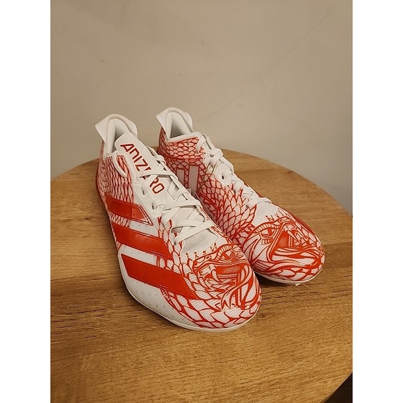 Adidas Adizero Electric Orange/White Football Cleats Men's Size 9 IH8570 BNWT